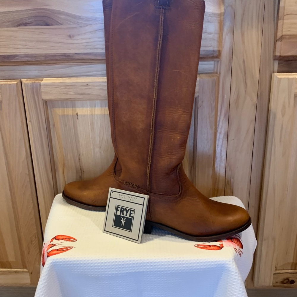 Frye Tan Leather Riding Boots